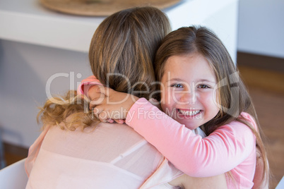 Father and daughter hugging