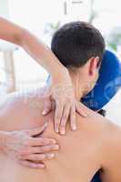 Man having back massage