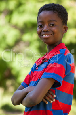 Cute little boy smiling at camera