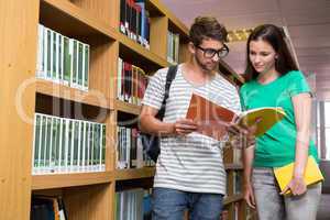 Students reading in the library