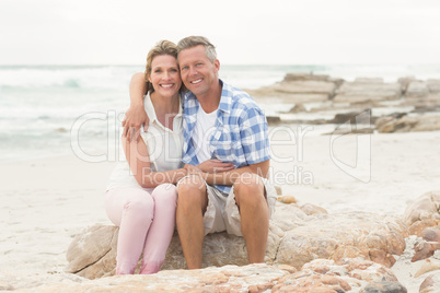 Casual couple smiling at camera