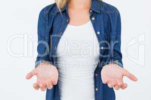 Woman presenting her hands