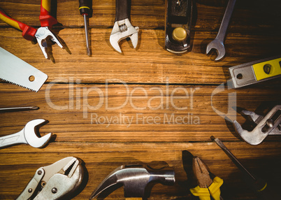 DIY tools laid out on table