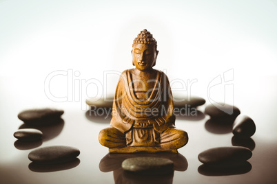 Buddha statue with stone circle