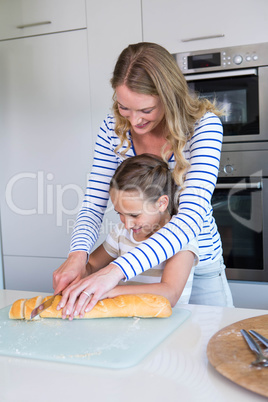 Happy family preparing lunch together