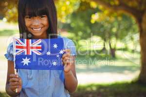 Cute little girl with australian flag