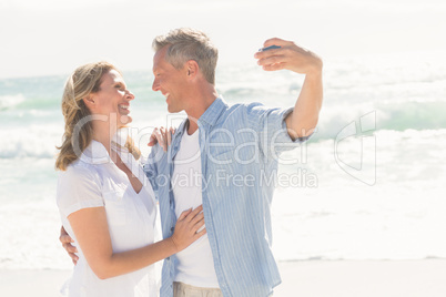 Happy couple taking a selfie