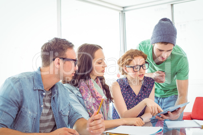 Fashion students working as a team