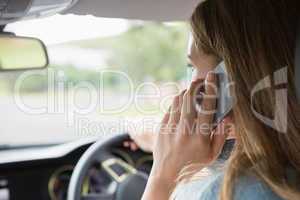 Young woman on the phone