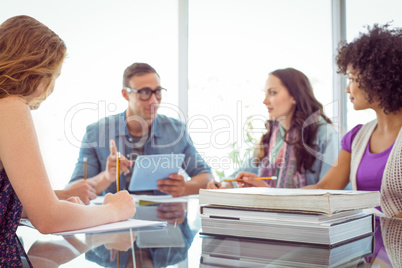 Fashion students working as a team