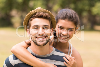 Cute couple in the park