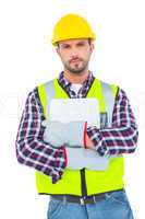 handyman holding clipboard