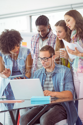 Fashion students working as a team