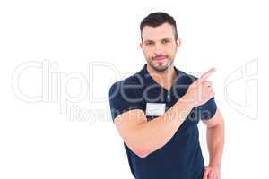 Handyman pointing