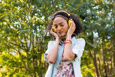 Pretty hipster listening to music