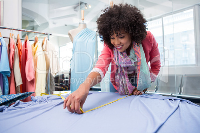 Female fashion designer at work