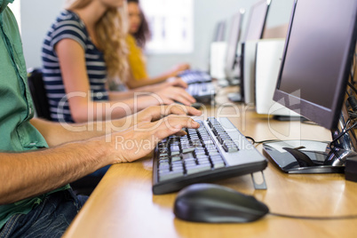 Students in computer class