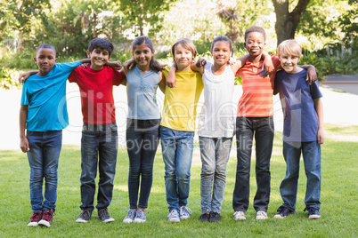 Happy friends in the park