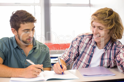 College students sitting in classroom