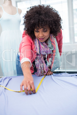 Female fashion designer at work