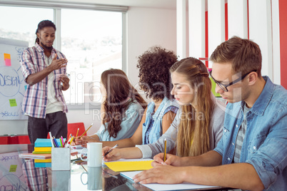 Fashion students working as a team