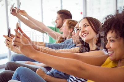 Fashion students taking a selfie