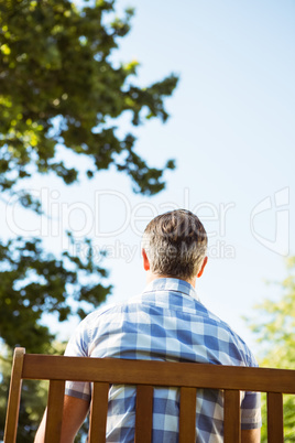 Man sitting on park bench