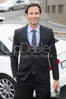 Businessman smiling at the camera