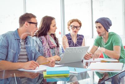 Fashion students working as a team