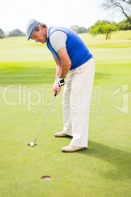 Golfer on the putting green