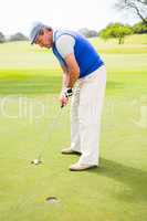 Golfer on the putting green