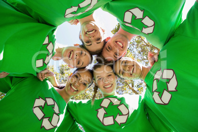 Environmental activists smiling at camera