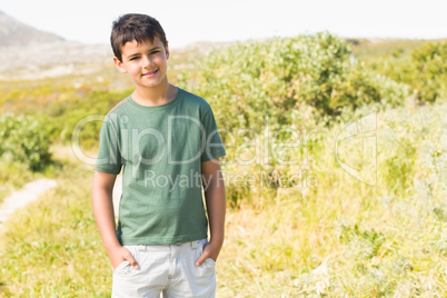 Little boy in the countryside