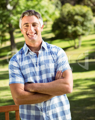 Casual man smiling at camera