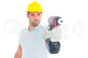 Handyman using power drill