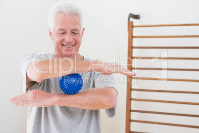 Senior man working out