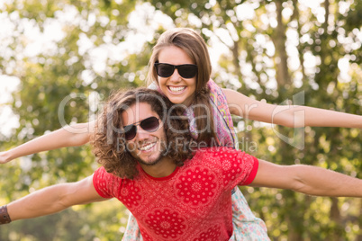 Cute couple in the park