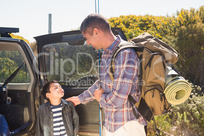 Father and son on a fishing trip