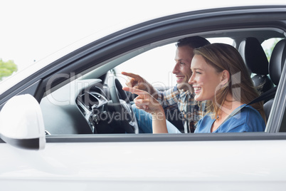 Couple on a road trip