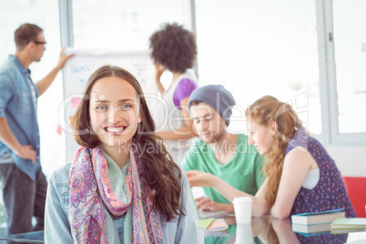 Fashion students working as a team