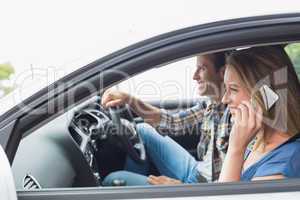 Couple on a road trip