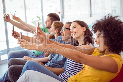 Fashion students taking a selfie