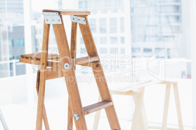 Step ladder in bright office