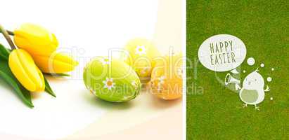 Composite image of happy easter graphic