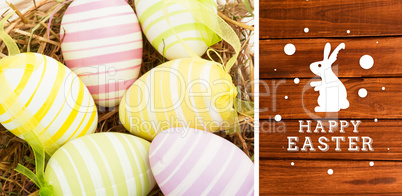 Composite image of happy easter graphic