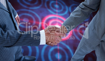 Composite image of handshake