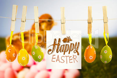 Composite image of happy easter graphic