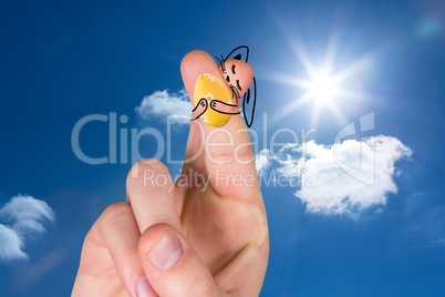 Composite image of fingers as easter bunny Composite image of fingers as easter bunny