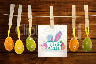 Composite image of happy easter graphic