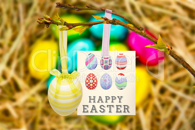 Composite image of happy easter graphic